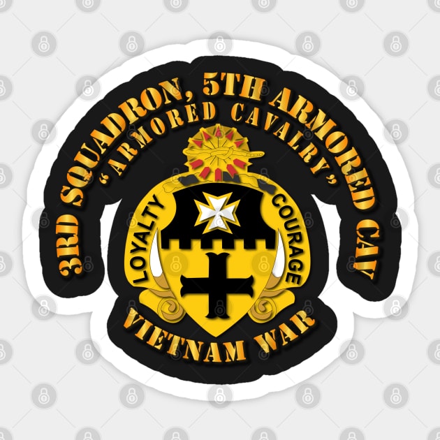 3rd Squadron, 5th Armored Cav - Vietnam War Sticker by twix123844